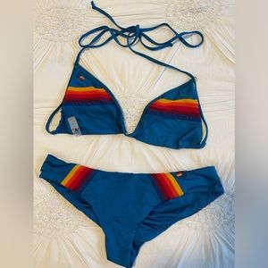 Aviator Nation Blue bikini size L